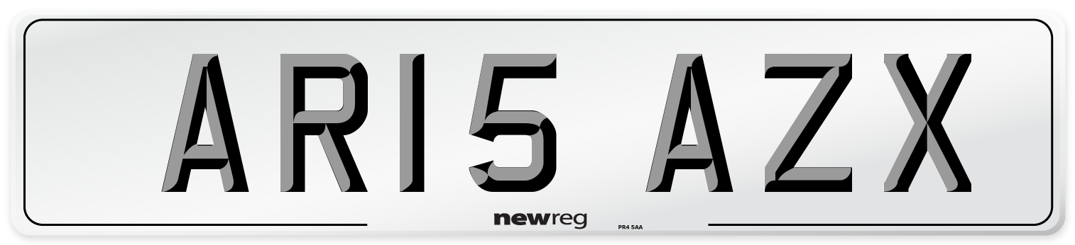 AR15 AZX Number Plate from New Reg